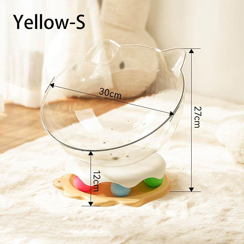 Clear glass bowl with measurements on a soft surface