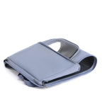 Blue slipper with a strap on a white background