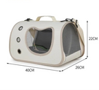 Pet carrier with dimensions labeled on a white background, featuring the HOMEFISH brand.