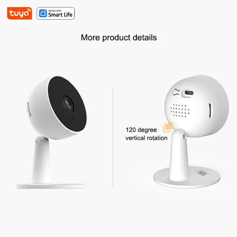 Two security cameras with Tuya Smart Life branding on a white background