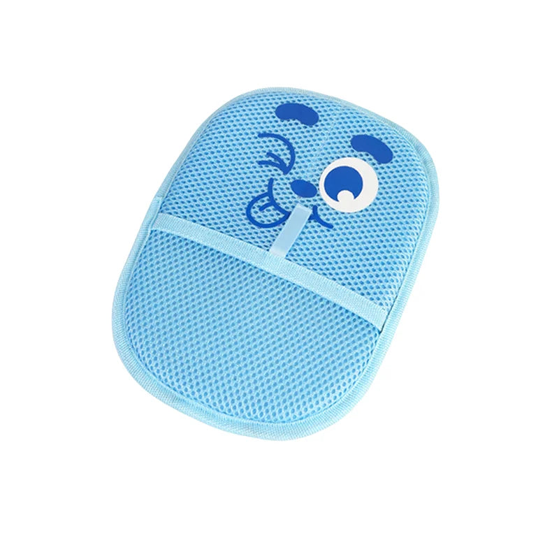 Blue gel pack with a brand logo on a white background