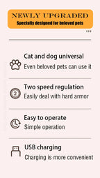 Electric Dog Nail Grinder Pet Nail Clipper USB Rechargeable Pet Nail Trimmers Painless with Polisher Wheel for Small/Large Pets