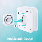 Illustration of a device with an anti-scratch design on a light blue background