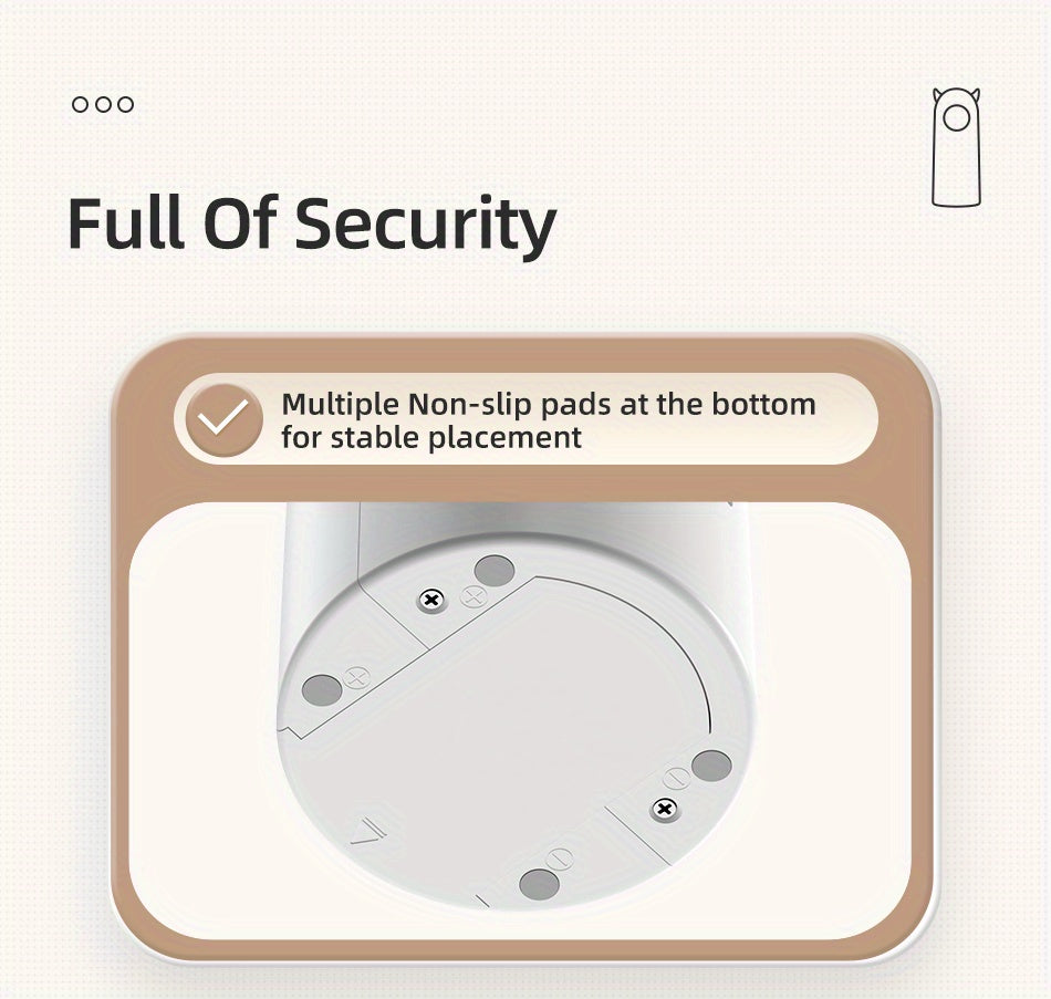 Product with non-slip pads at the bottom on a light gray background