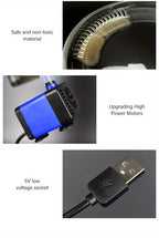 Collection of images showcasing safe and non-toxic material, upgrading high power motors, and a 5V low voltage socket.