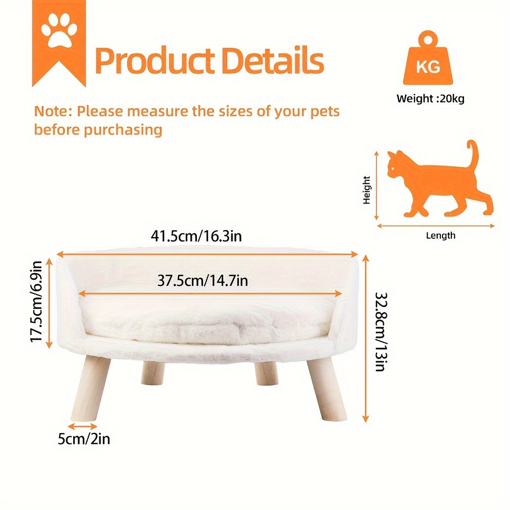 Product details of a pet bed with measurements and weight information on a white background.
